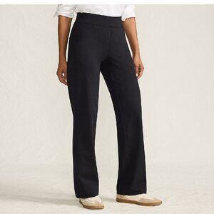 NWT Lands End Starfish Mid Rise Straight Leg Pants Black Large (14/16) Pull On